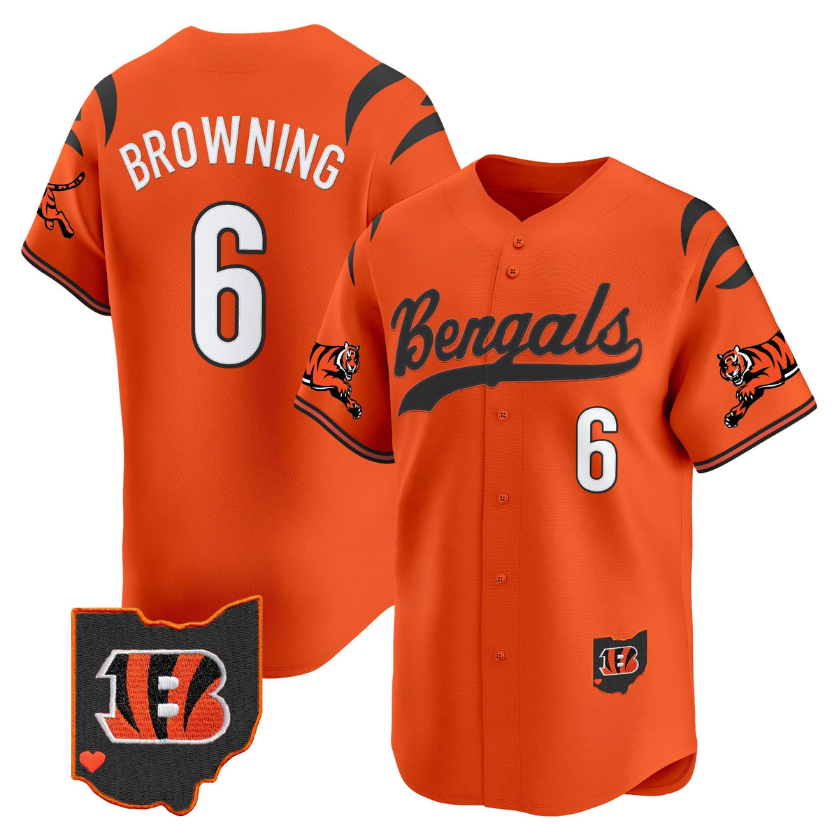 Men's Cincinnati Bengals 2025 Vapor Limited Baseball Jersey V2 - All Stitched