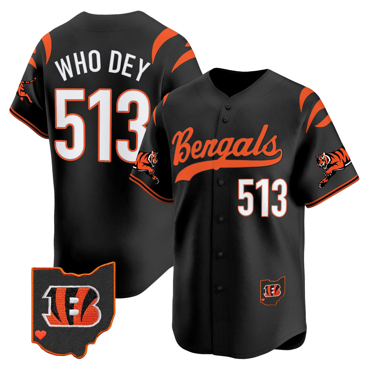 Men's Cincinnati Bengals 2025 Vapor Limited Baseball Jersey V2 - All Stitched