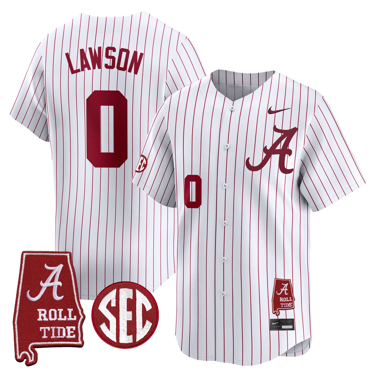 Men's Alabama Crimson Tide 2025 Vapor Baseball Jersey - Alabama Map - All Stitched