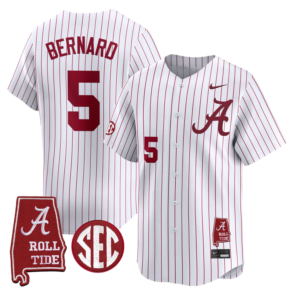 Men's Alabama Crimson Tide 2025 Vapor Baseball Jersey - Alabama Map - All Stitched