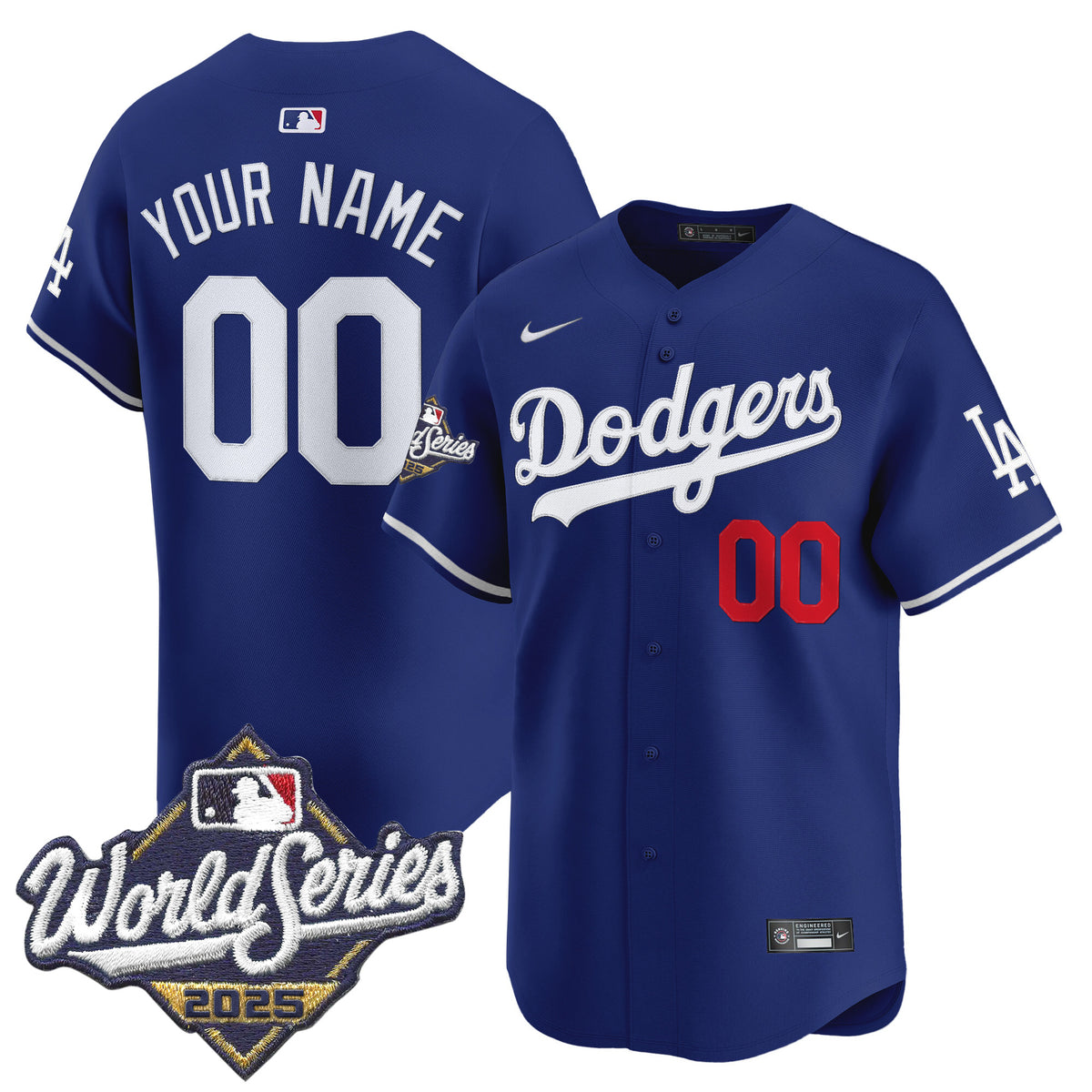 Dodgers 2025 World Series Vapor Premier Limited Custom Jersey - All Stitched