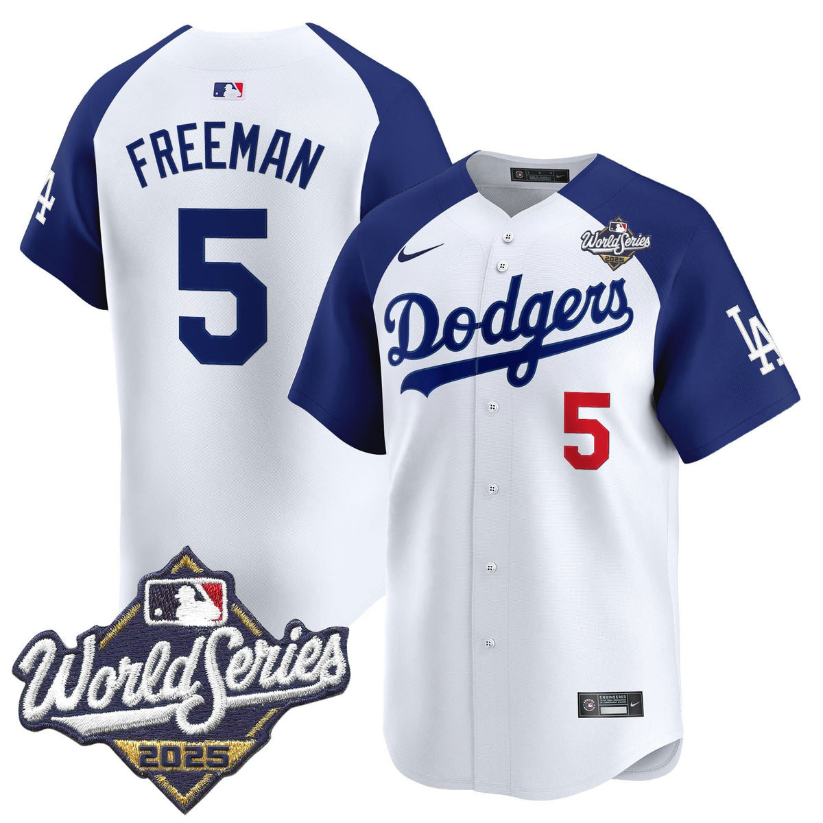 Men's Dodgers 2025 World Series Vapor Premier Limited Jersey V2 - All Stitched