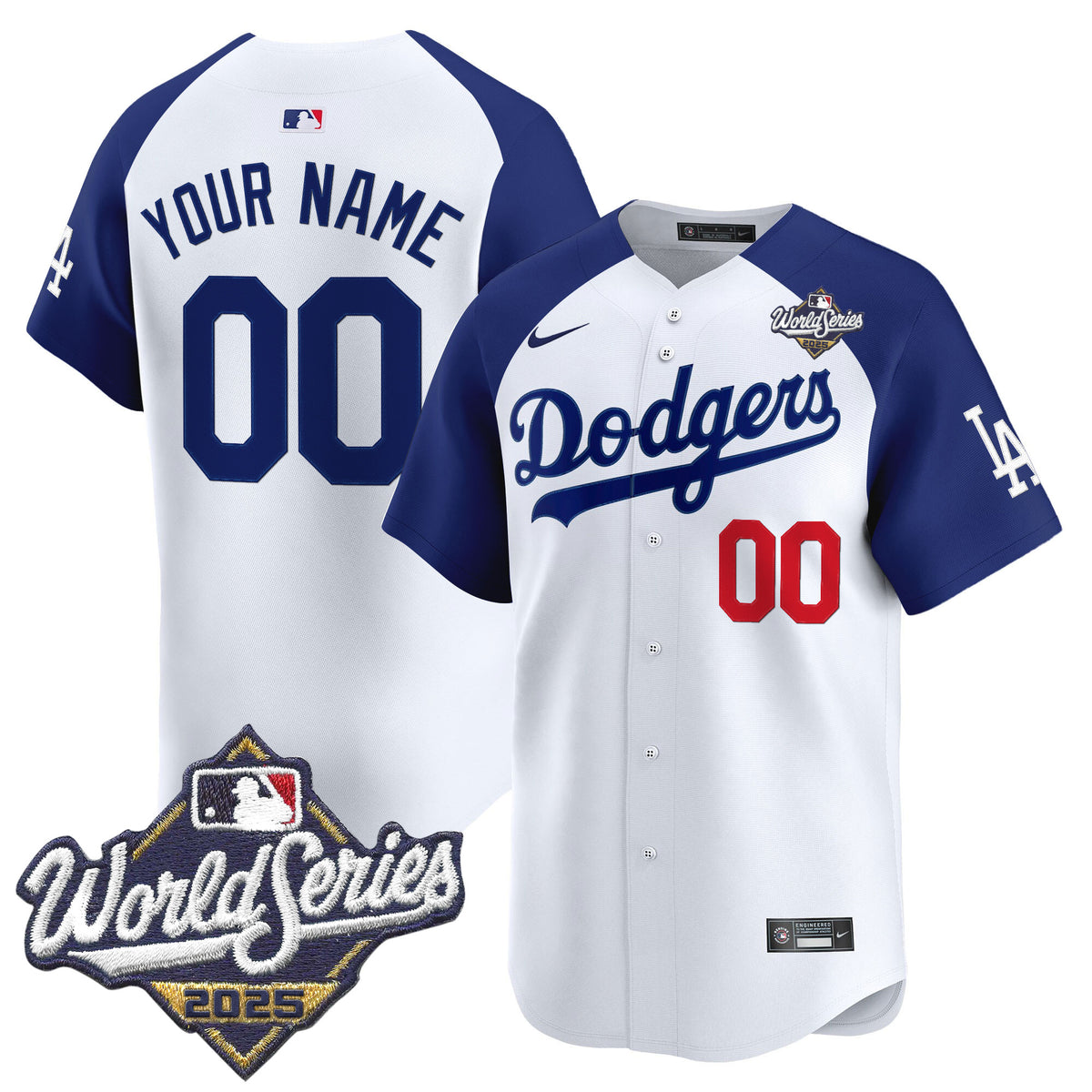 Dodgers 2025 World Series Vapor Premier Limited Custom Jersey V2 - All Stitched