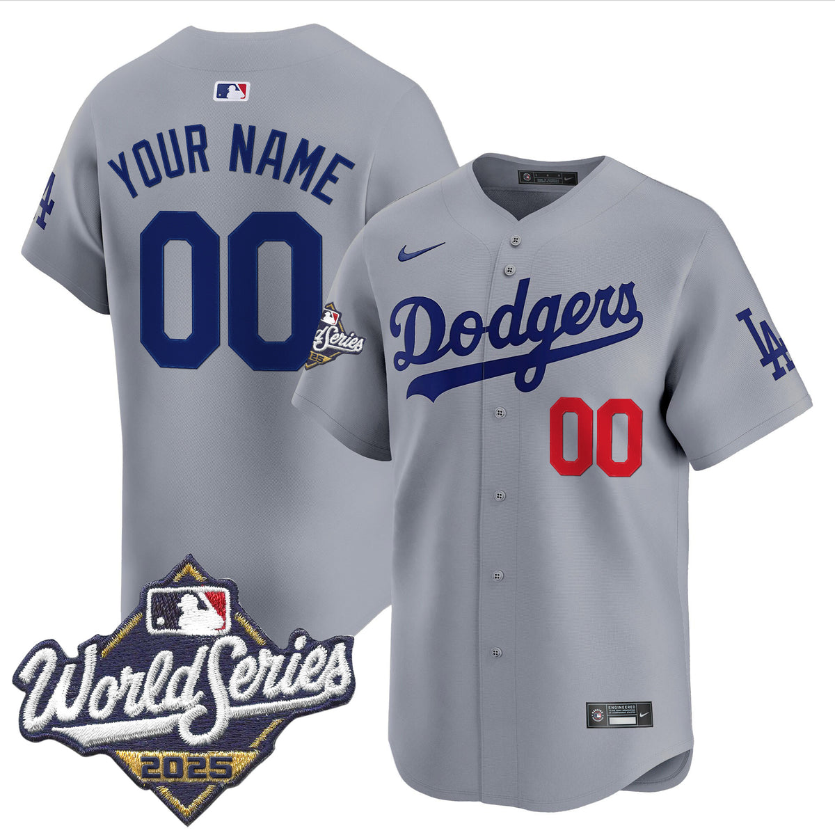 Dodgers 2025 World Series Vapor Premier Limited Custom Jersey - All Stitched