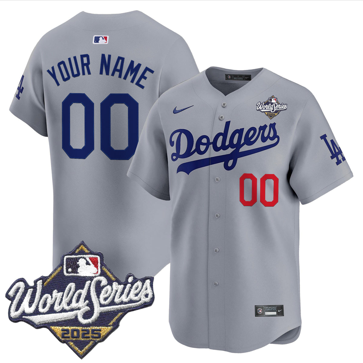 Dodgers 2025 World Series Vapor Premier Limited Custom Jersey V2 - All Stitched