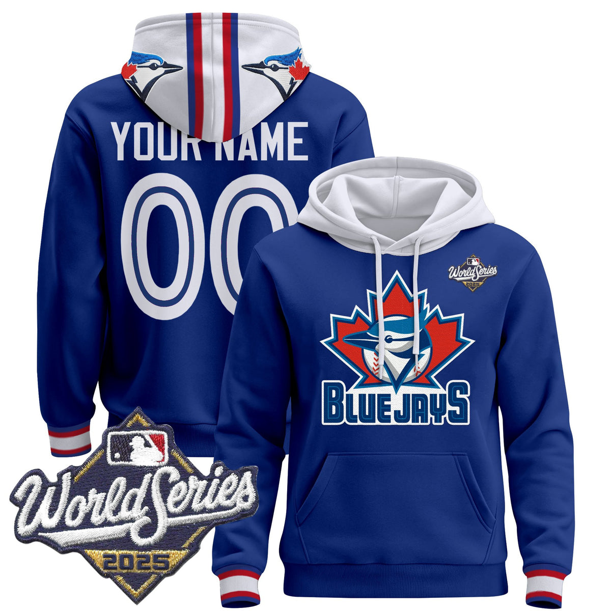 Toronto Blue Jays 2025 World Series Premium Custom Pullover Hoodie - All Stitched