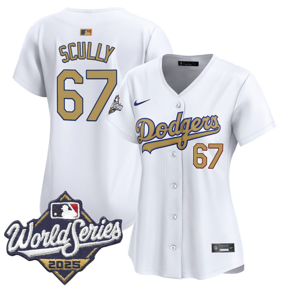 Dodgers 2025 World Series Gold Vapor Premier Limited Jersey - All Stitched