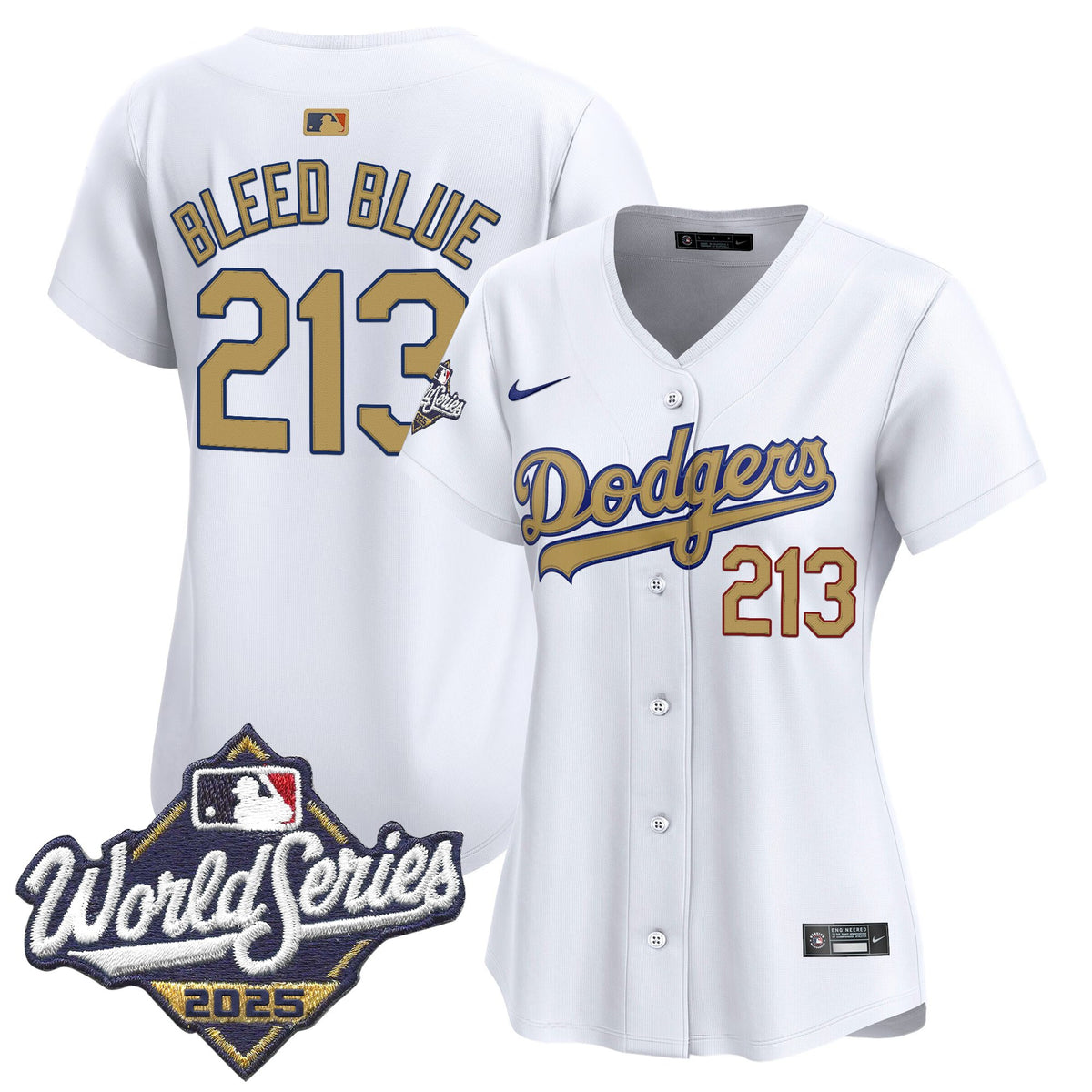 Dodgers 2025 World Series Gold Vapor Premier Limited Jersey - All Stitched