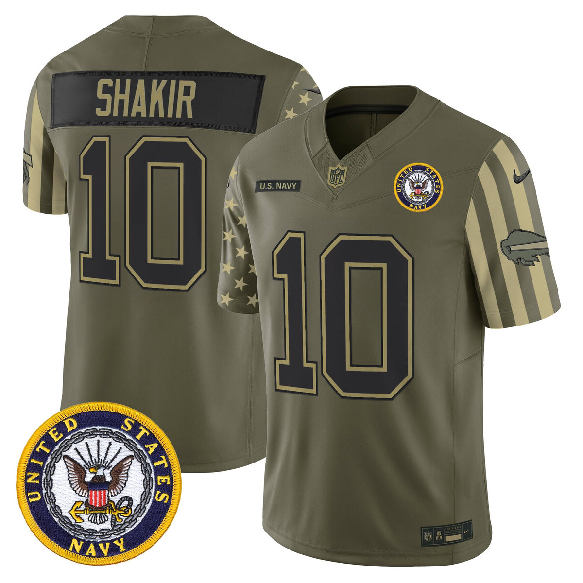 Men's Buffalo Bills x U.S. Military Veteran Vapor Limited Jersey - All Stitched