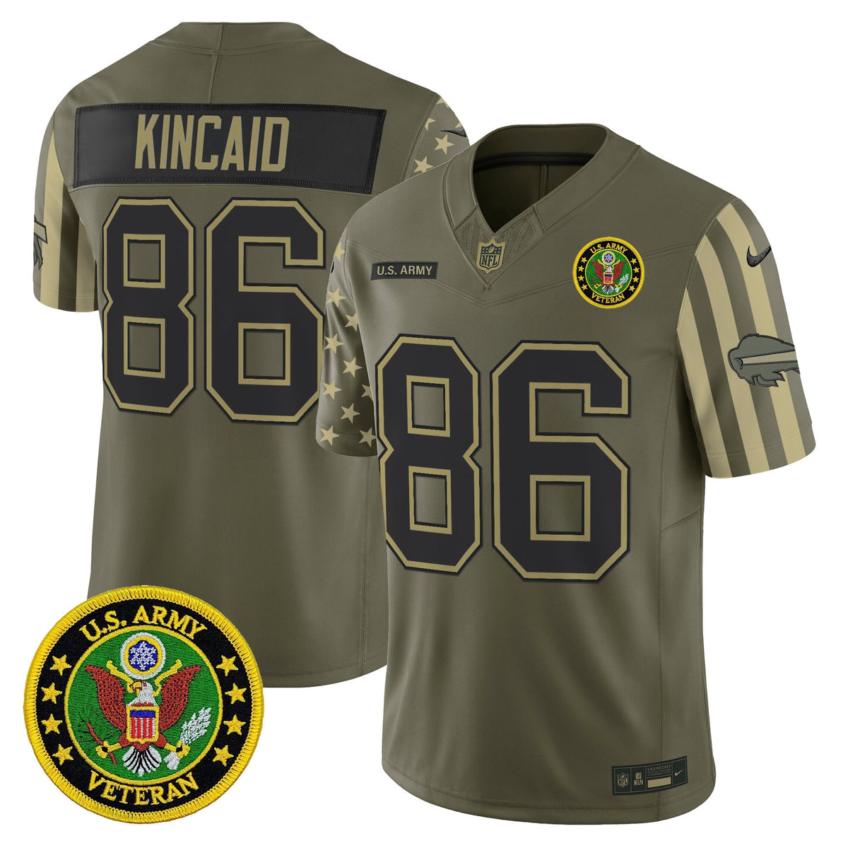 Men's Buffalo Bills x U.S. Military Veteran Vapor Limited Jersey - All Stitched
