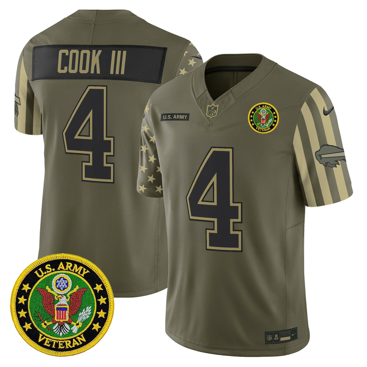 Men's Buffalo Bills x U.S. Military Veteran Vapor Limited Jersey - All Stitched