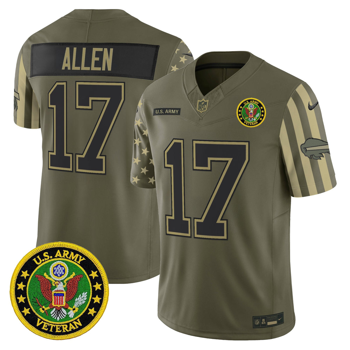 Men's Buffalo Bills x U.S. Military Veteran Vapor Limited Jersey - All Stitched