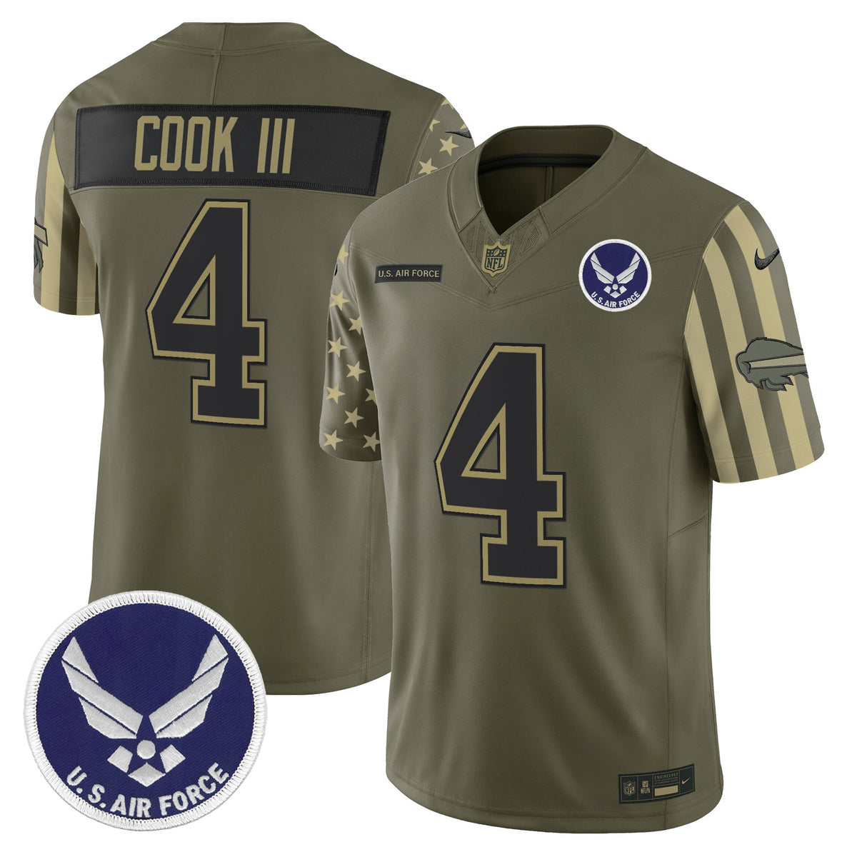 Men's Buffalo Bills x U.S. Military Veteran Vapor Limited Jersey - All Stitched