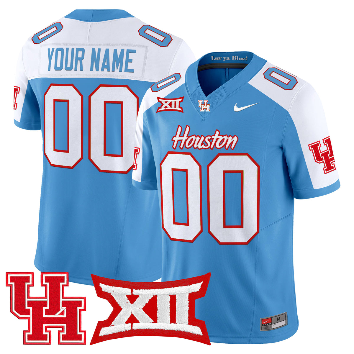 Houston Cougars 2025 Oilers Inspired Vapor Limited Custom Jersey - All Stitched