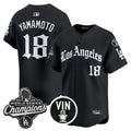 Men's Dodgers 2025 World Series Champions Vapor Premier Limited Jersey - LA Gothic Edition - All Stitched