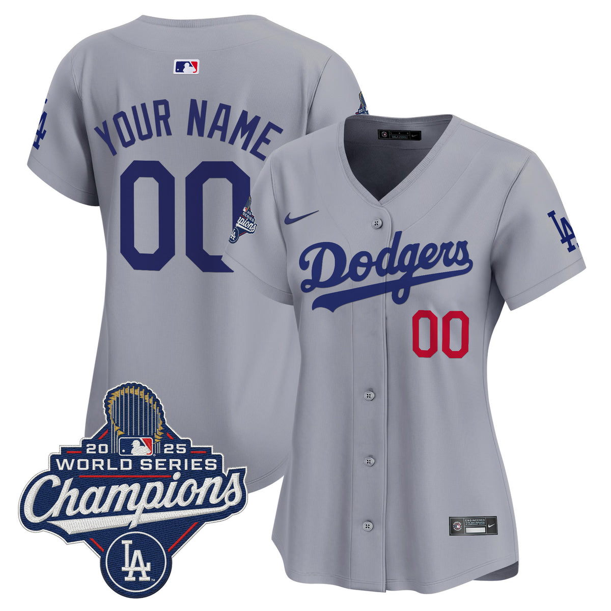 Dodgers 2025 World Series Champions Vapor Premier Limited Custom Jersey - All Stitched