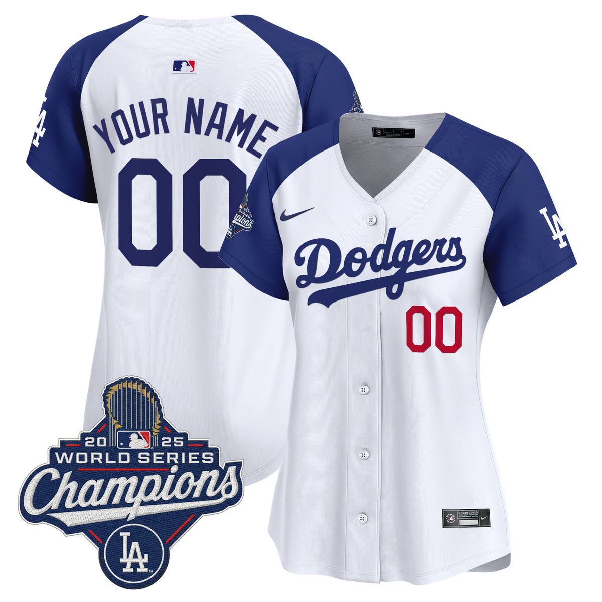 Dodgers 2025 World Series Champions Vapor Premier Limited Custom Jersey - All Stitched