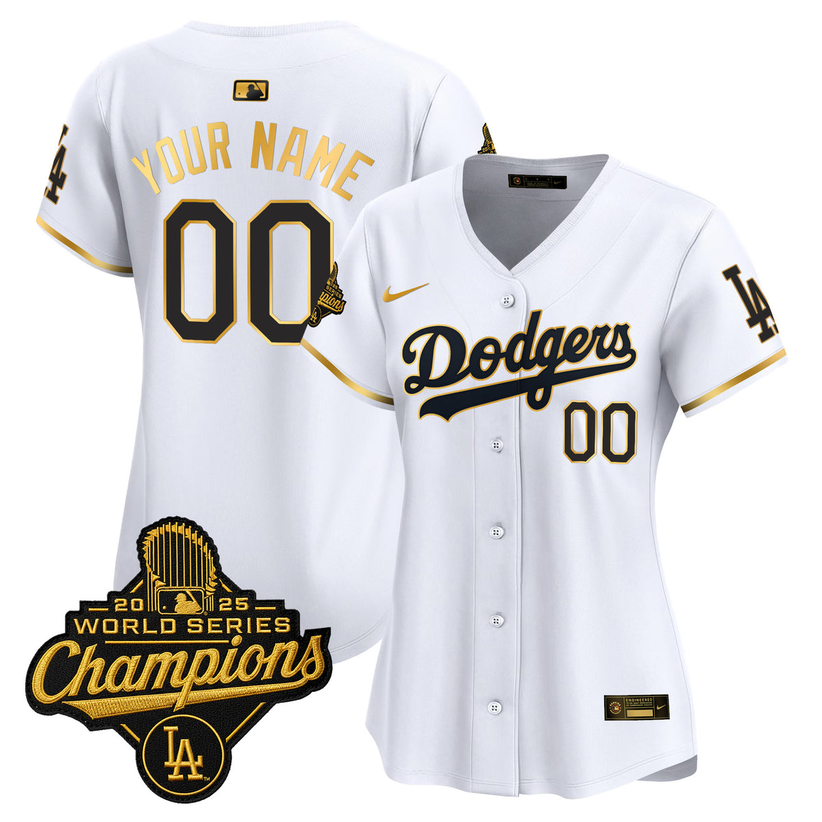 Dodgers 2025 World Series Champions Vapor Premier Limited Custom Jersey - All Stitched