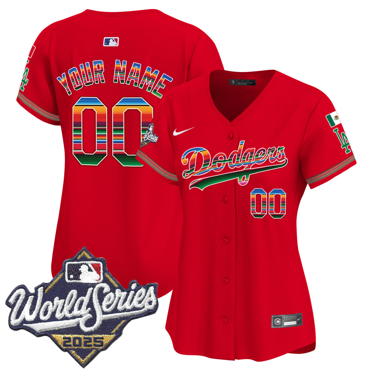 Dodgers Mexico 2025 World Series Vapor Premier Limited Custom Jersey - All Stitched