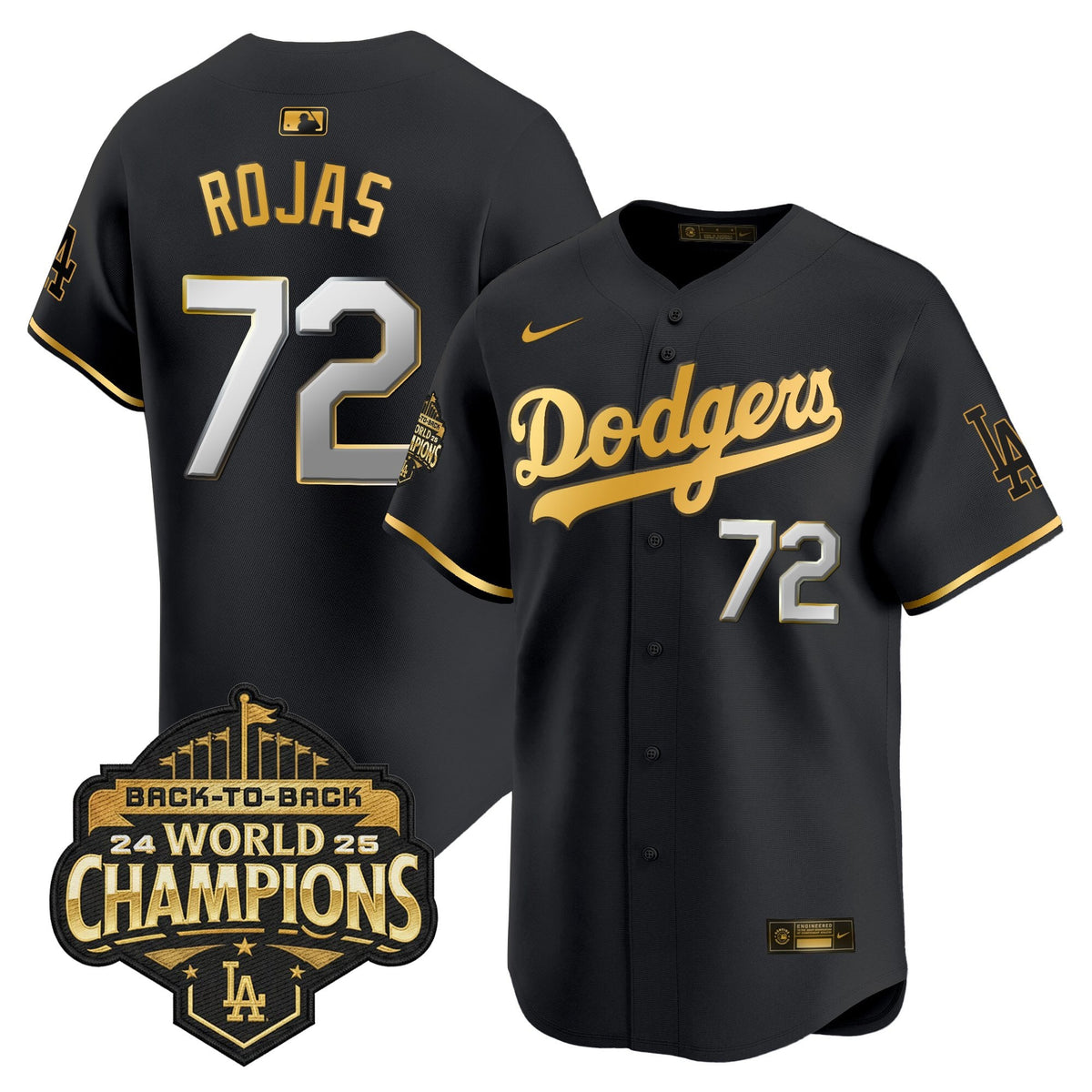 Men's #72 Miguel Rojas 2025 World Series Champions Vapor Premier Limited Jersey - All Stitched
