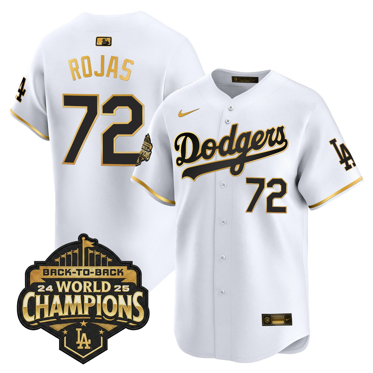 Men's #72 Miguel Rojas 2025 World Series Champions Vapor Premier Limited Jersey - All Stitched