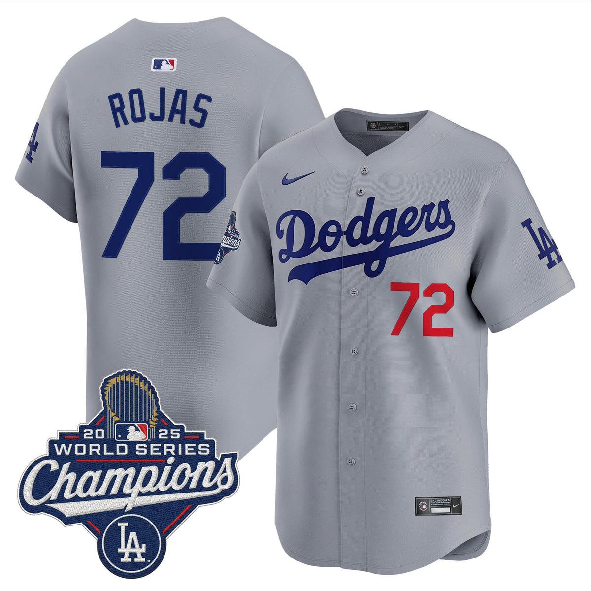 Men's #72 Miguel Rojas 2025 World Series Champions Vapor Premier Limited Jersey - All Stitched
