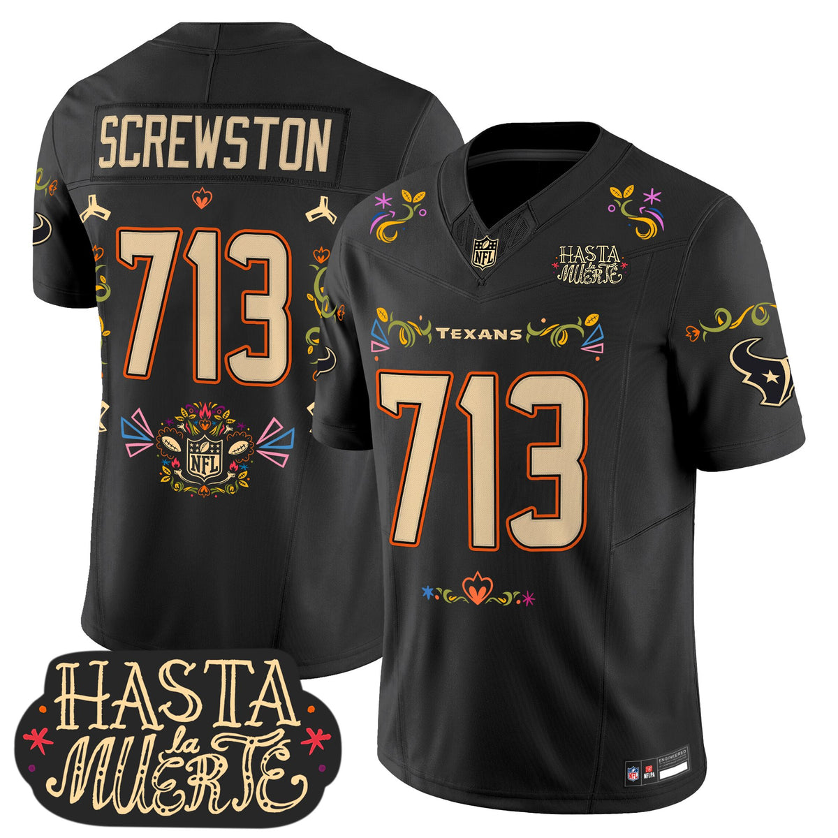 Houston Texans Mexico 'Hasta la Muerte Edition' Vapor Limited Jersey - All Printed