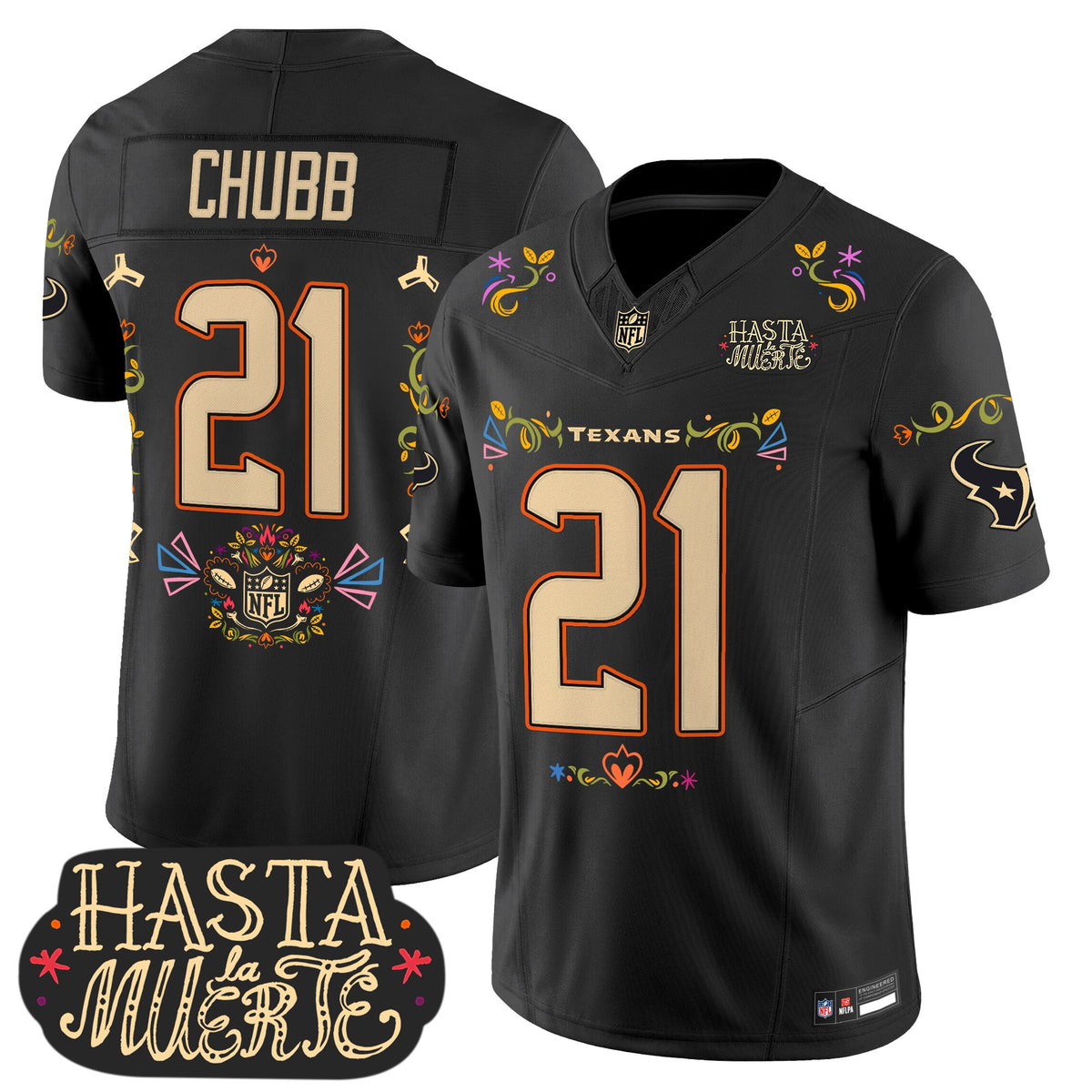 Houston Texans Mexico 'Hasta la Muerte Edition' Vapor Limited Jersey - All Printed