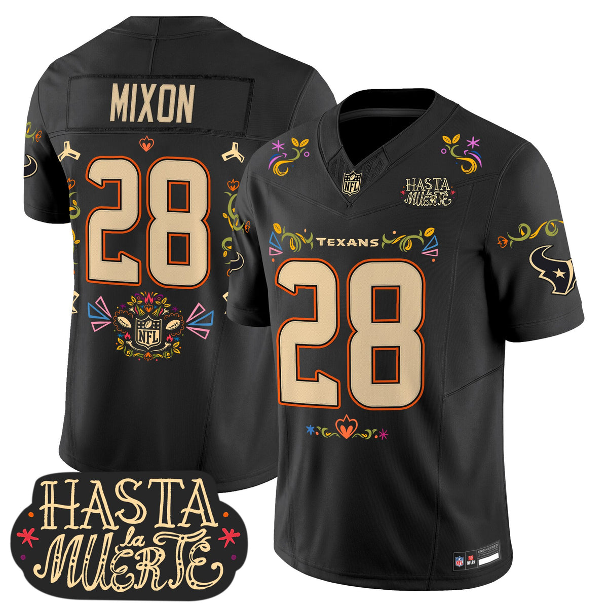 Houston Texans Mexico 'Hasta la Muerte Edition' Vapor Limited Jersey - All Printed