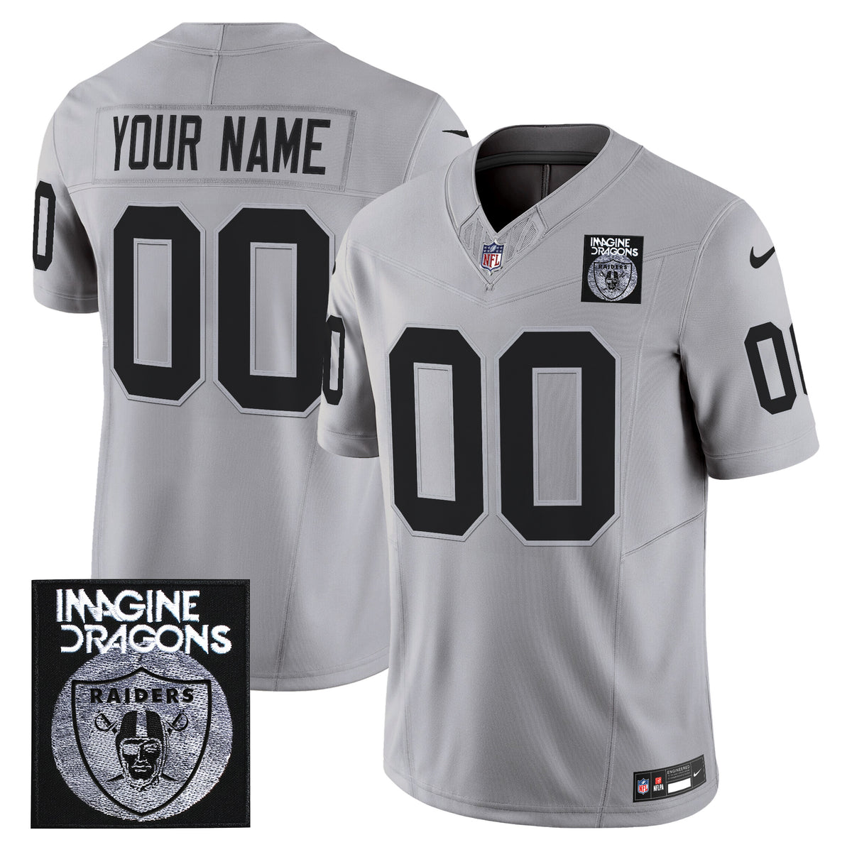 Imagine Dragons x Las Vegas Raiders Vapor Limited Custom Jersey - All Stitched
