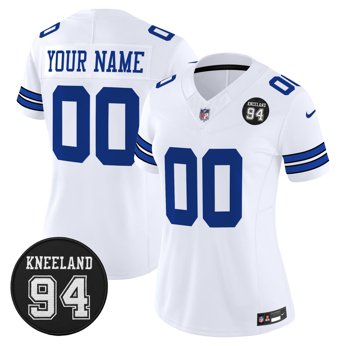 Dallas Cowboys #94 Marshawn Kneeland Memorial Patch Vapor Limited Custom Jersey - All Stitched