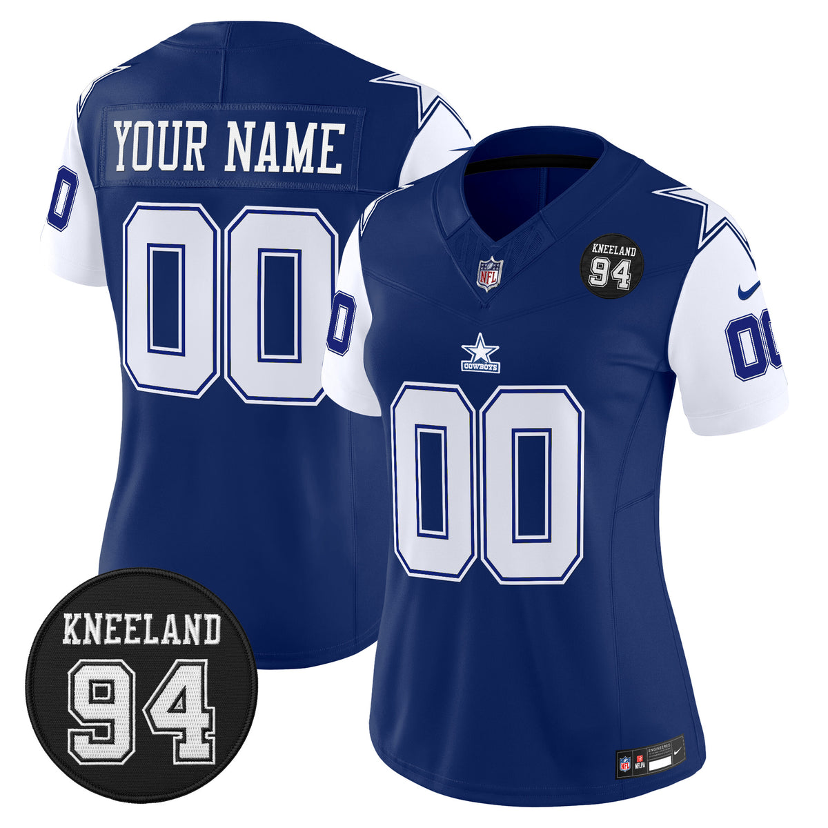 Dallas Cowboys #94 Marshawn Kneeland Memorial Patch Vapor Limited Custom Jersey - All Stitched