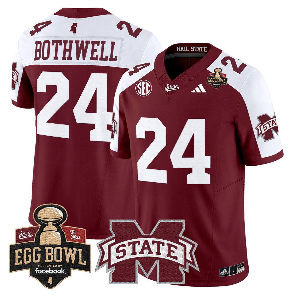 Men's Mississippi State Bulldogs 2025 Egg Bowl Vapor Limited Jersey - All Stitched