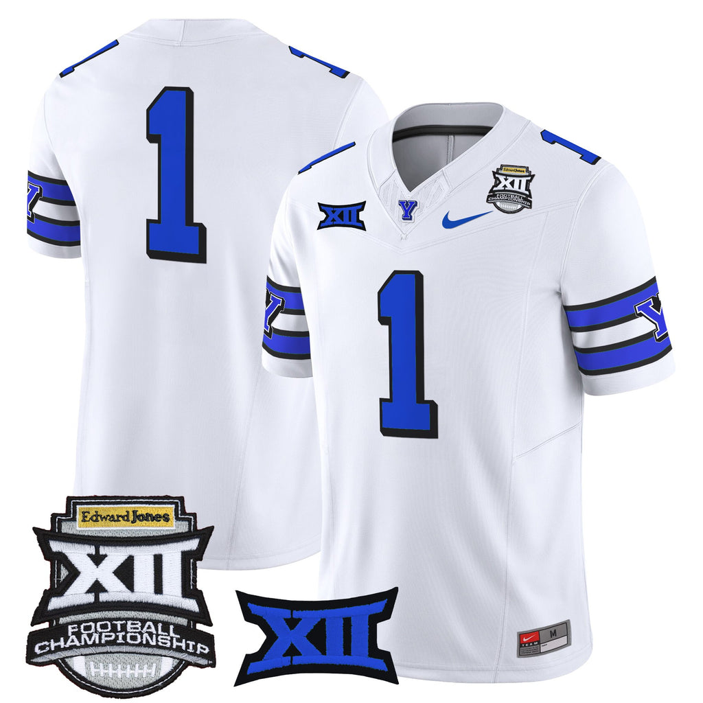 Men's BYU Cougars 2025 Big 12 Championship Vapor Limited Jersey - All Stitched