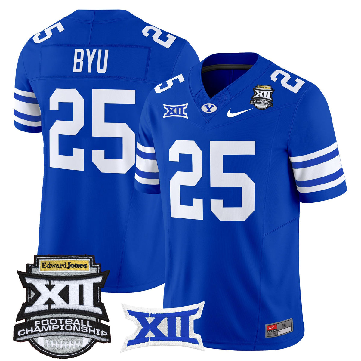 Men's BYU Cougars 2025 Big 12 Championship Vapor Limited Jersey - All Stitched