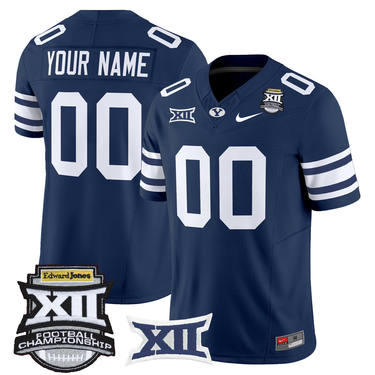 BYU Cougars 2025 Big 12 Championship Vapor Limited Custom Jersey - All Stitched