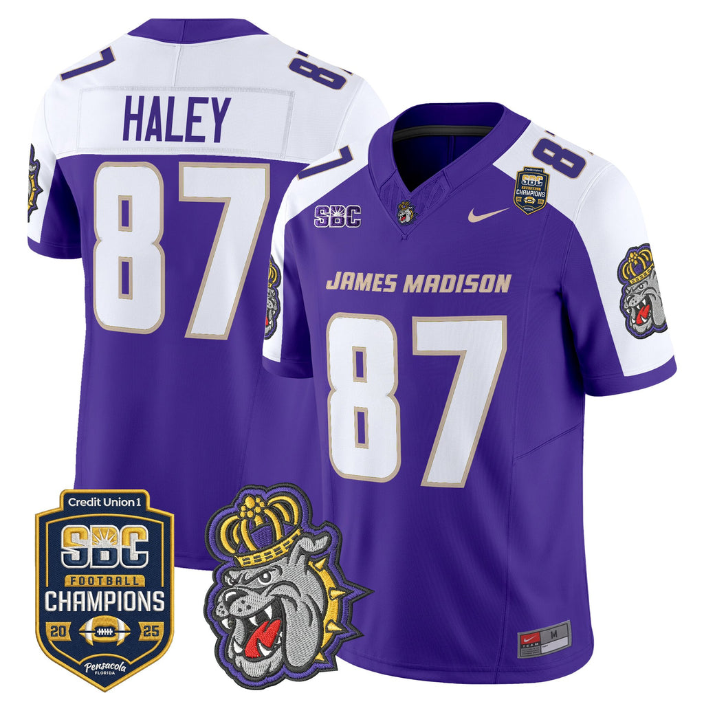 Men's James Madison Dukes 2025 SBC Champions Vapor Limited Jersey - All Stitched