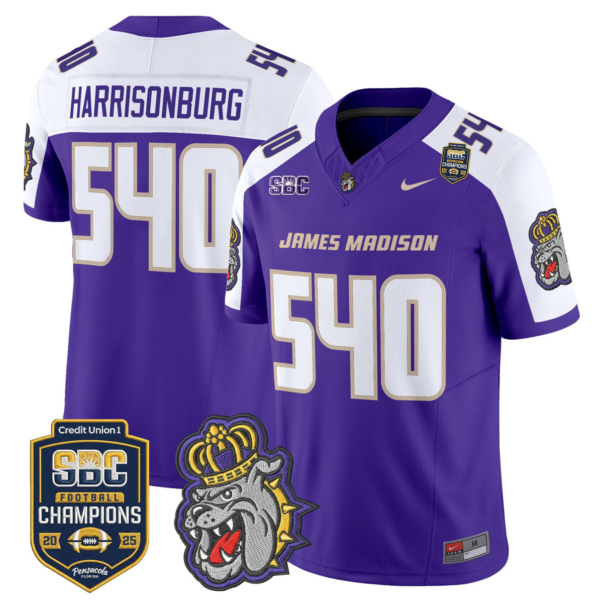 Men's James Madison Dukes 2025 SBC Champions Vapor Limited Jersey - All Stitched
