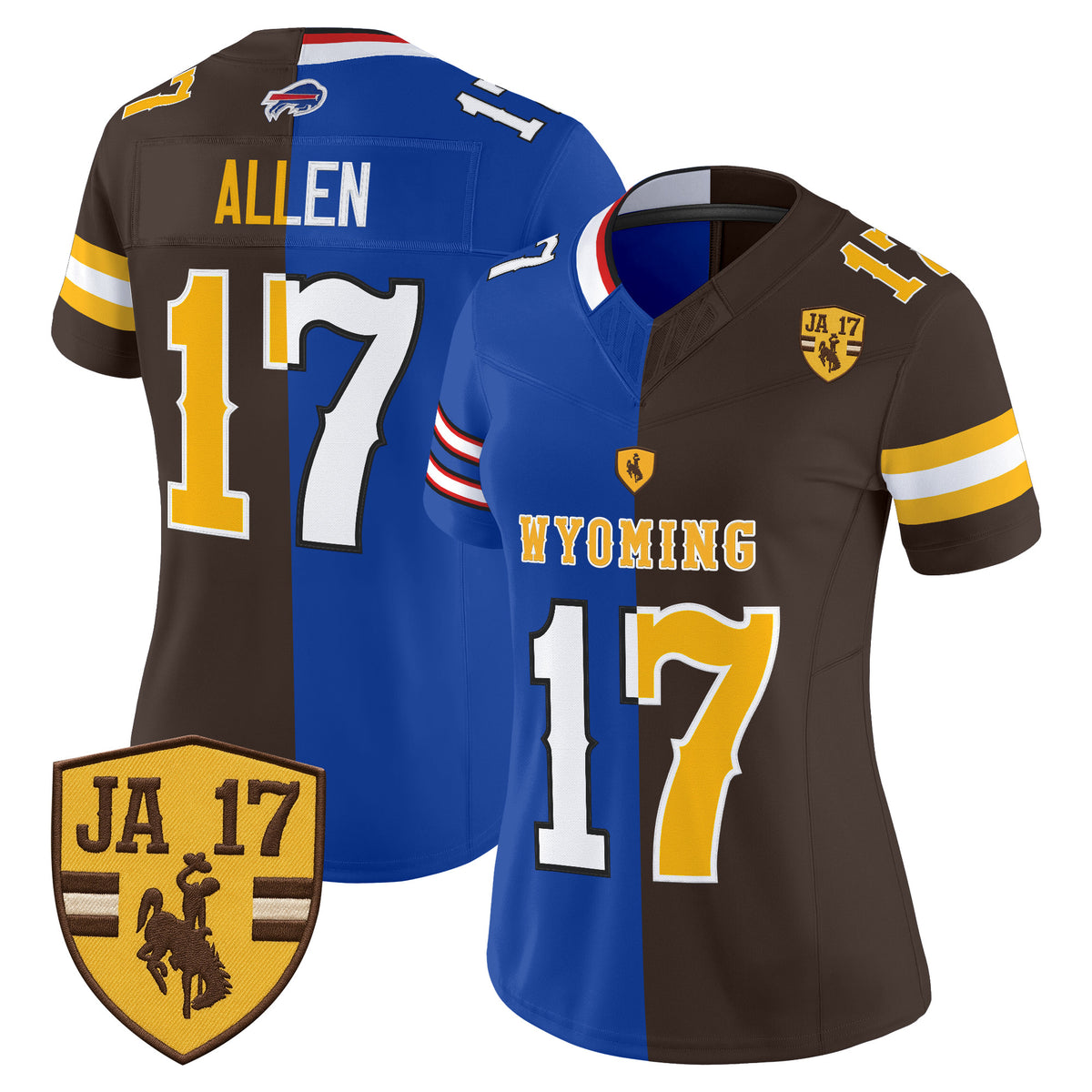 Josh Allen Wyoming Cowboys 'Retro Edition' Vapor Limited Jersey - JA 17 Patch - All Stitched