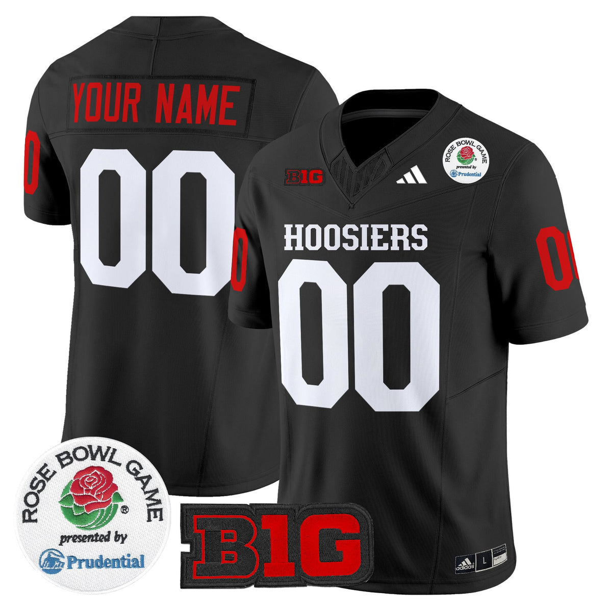 Indiana Hoosiers 2025 Rose Bowl Vapor Limited Custom Jersey - All Stitched