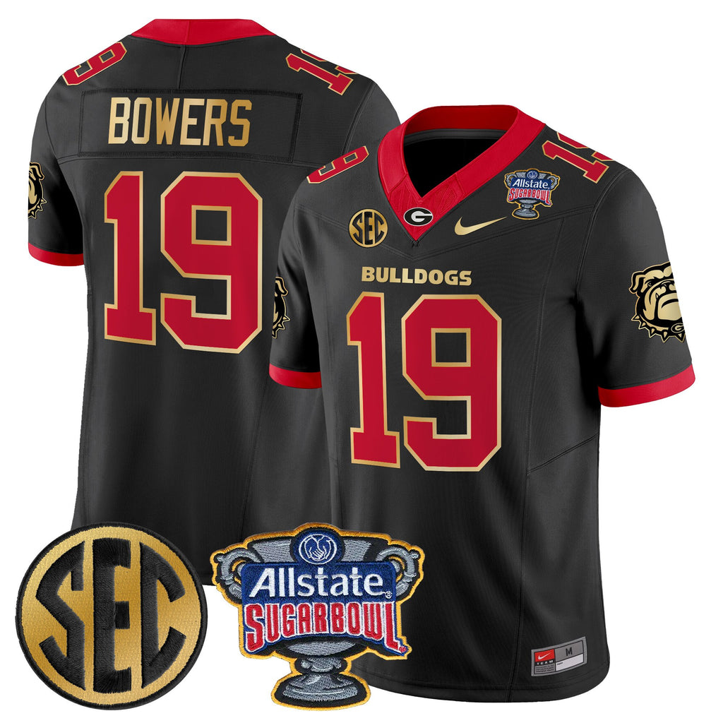 Men's Georgia Bulldogs Sugar Bowl Patch Vapor Limited Jersey - All Stitched