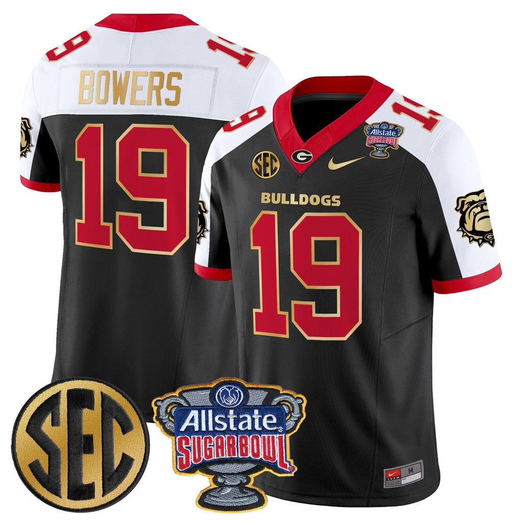 Men's Georgia Bulldogs Sugar Bowl Patch Vapor Limited Jersey - All Stitched