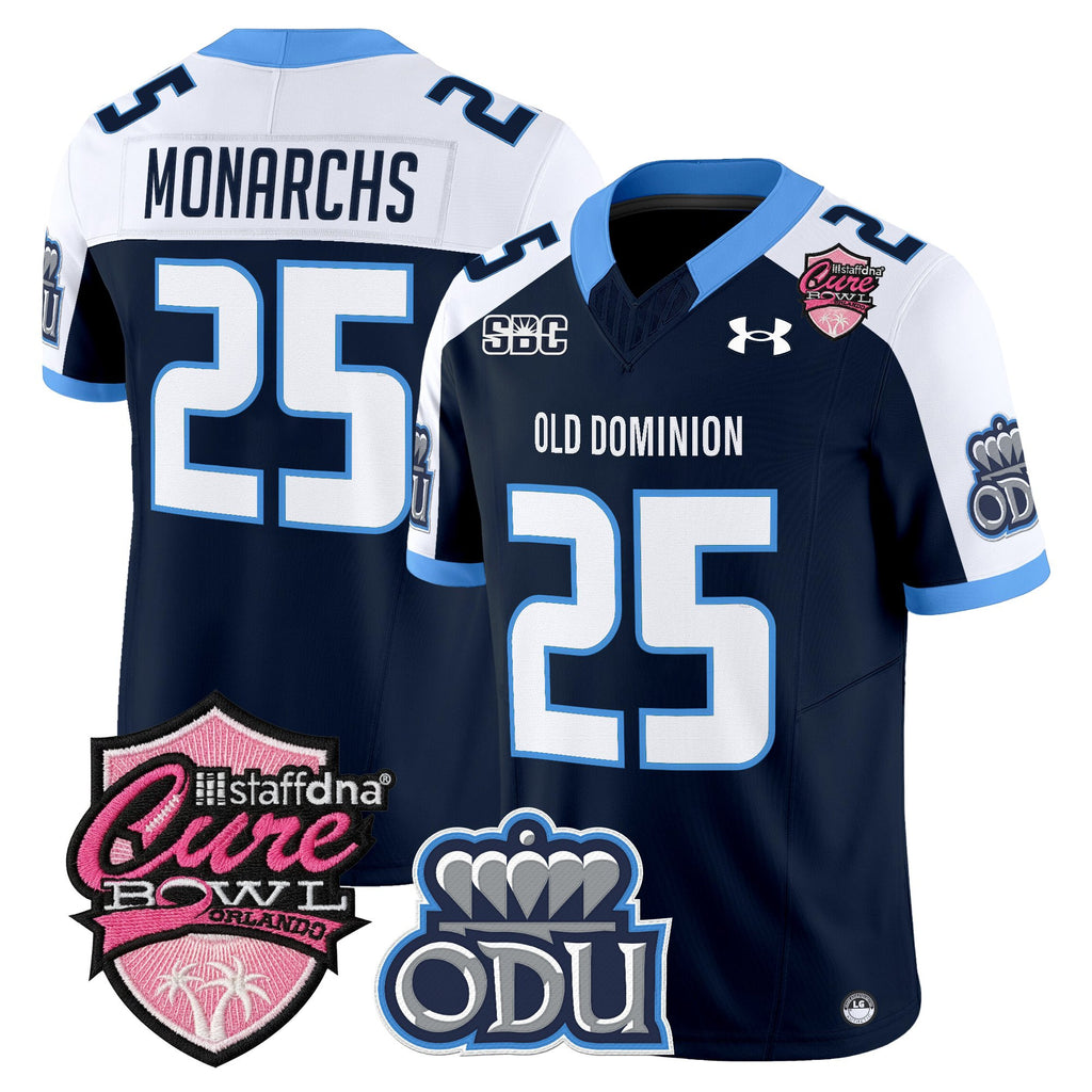 Men's Old Dominion Monarchs 2025 Cure Bowl Vapor Limited Jersey - All Stitched