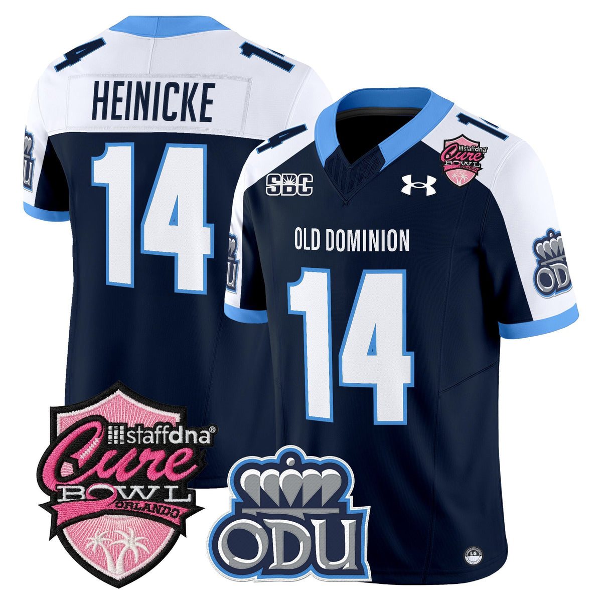 Men's Old Dominion Monarchs 2025 Cure Bowl Vapor Limited Jersey - All Stitched