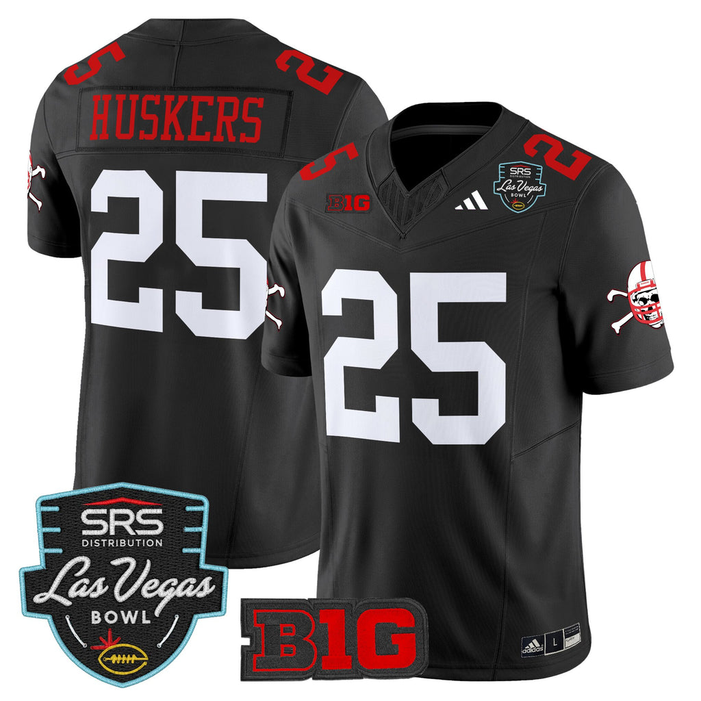 Men's Nebraska Cornhuskers 2025 Las Vegas Bowl Vapor Limited Jersey - All Stitched