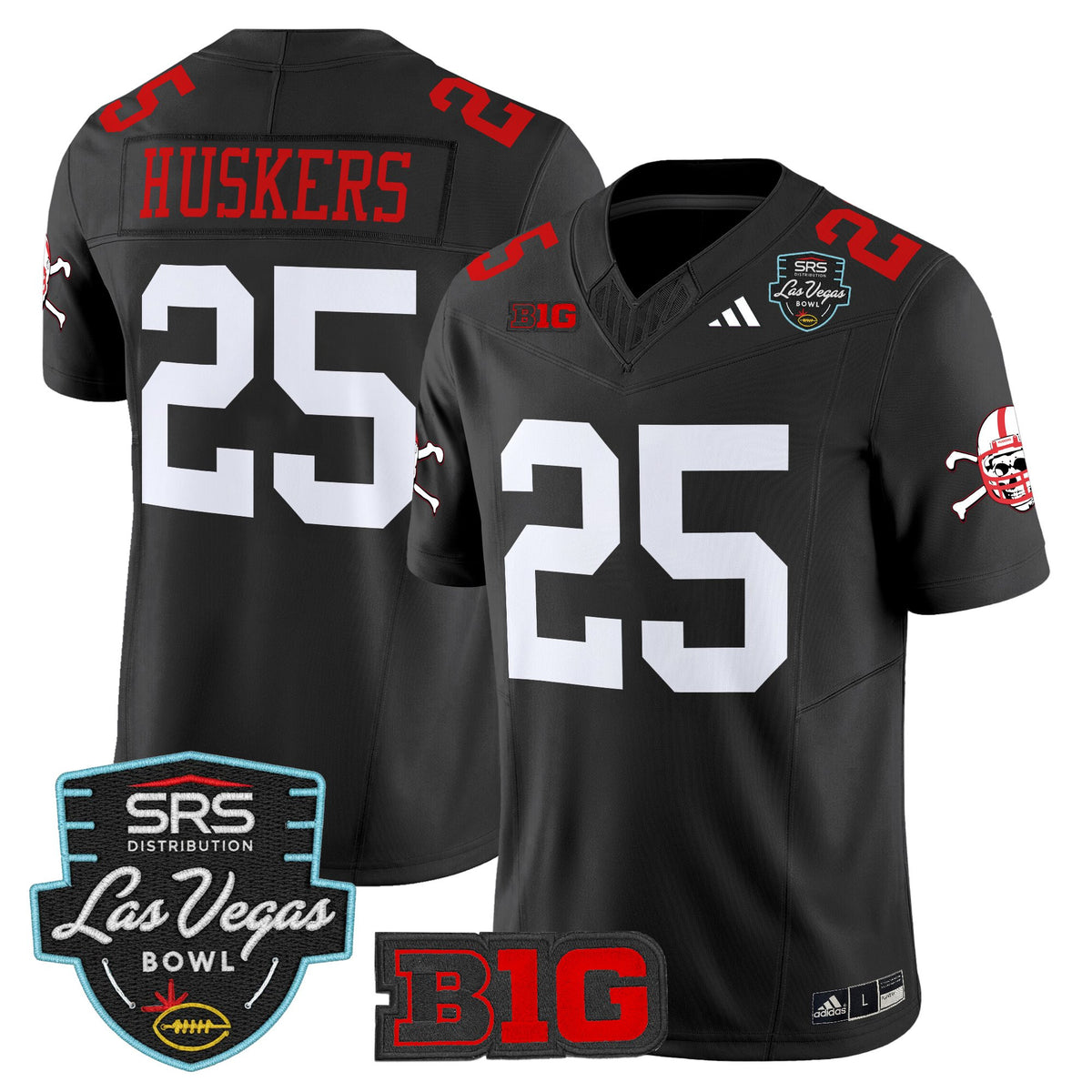 Men's Nebraska Cornhuskers 2025 Las Vegas Bowl Vapor Limited Jersey - All Stitched