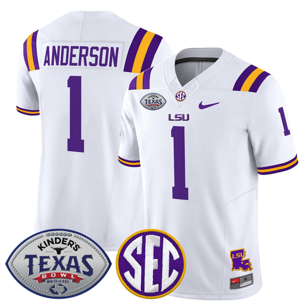 Men's LSU Tigers 2025 Texas Bowl Vapor Limited Jersey - All Stitched