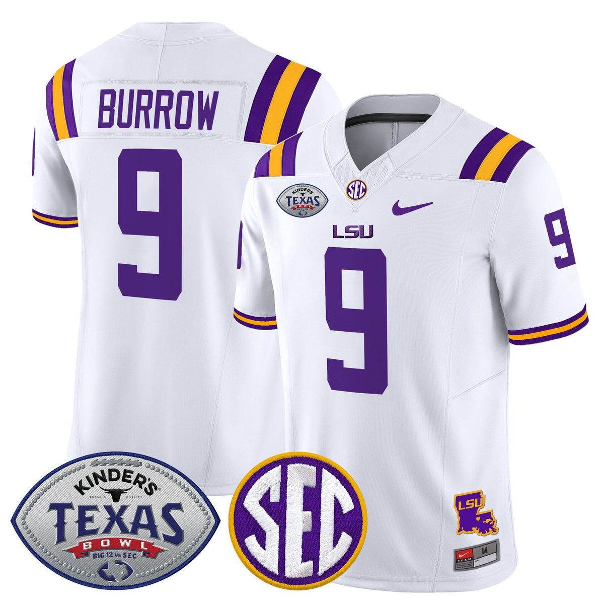 Men's LSU Tigers 2025 Texas Bowl Vapor Limited Jersey - All Stitched