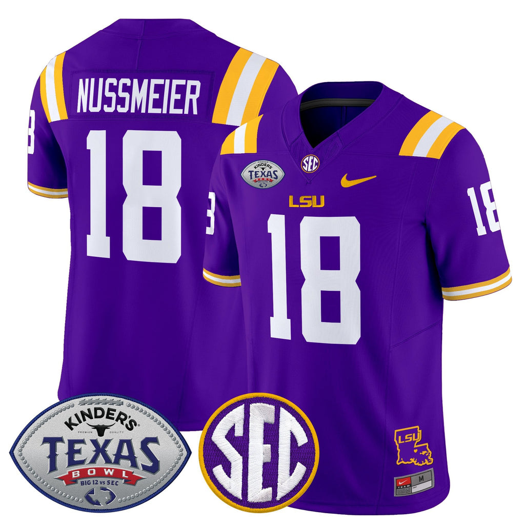 Men's LSU Tigers 2025 Texas Bowl Vapor Limited Jersey - All Stitched