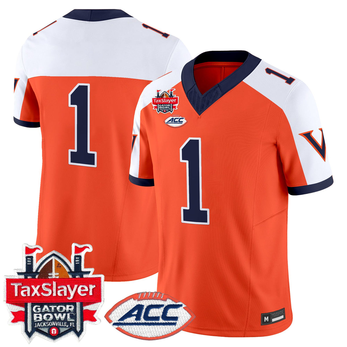 Men's Virginia Cavaliers 1995 Throwbacks Vapor Limited Jersey - Gator Bowl Patch - All Stitched